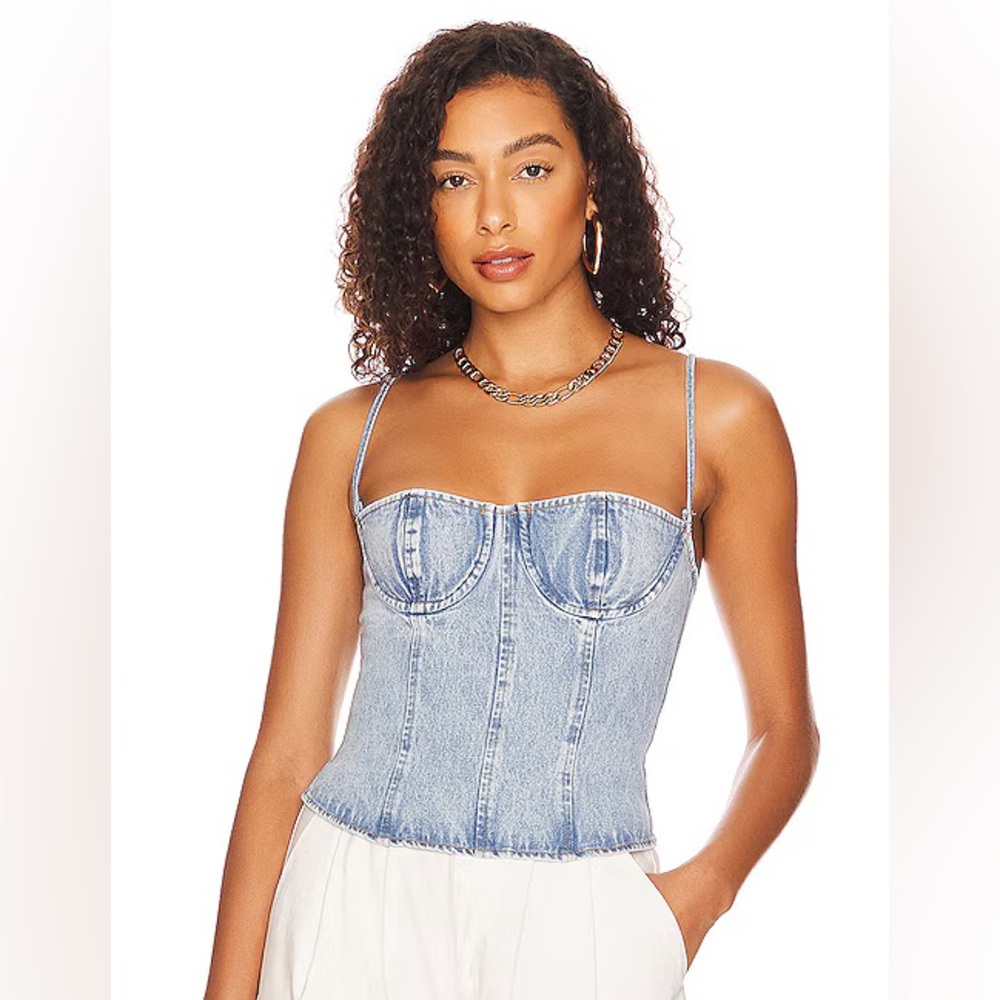 ✨NWT - WeWoreWhat Underwire Corset in Indigo Comfort Super Light - Size 6